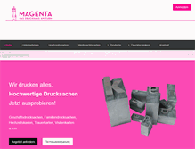 Tablet Screenshot of magenta-druckhaus.de